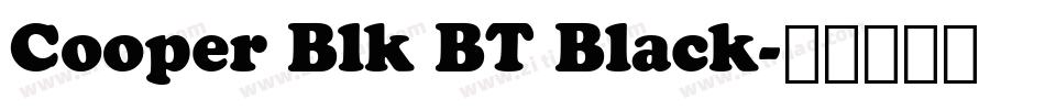 Cooper Blk BT Black字体转换
